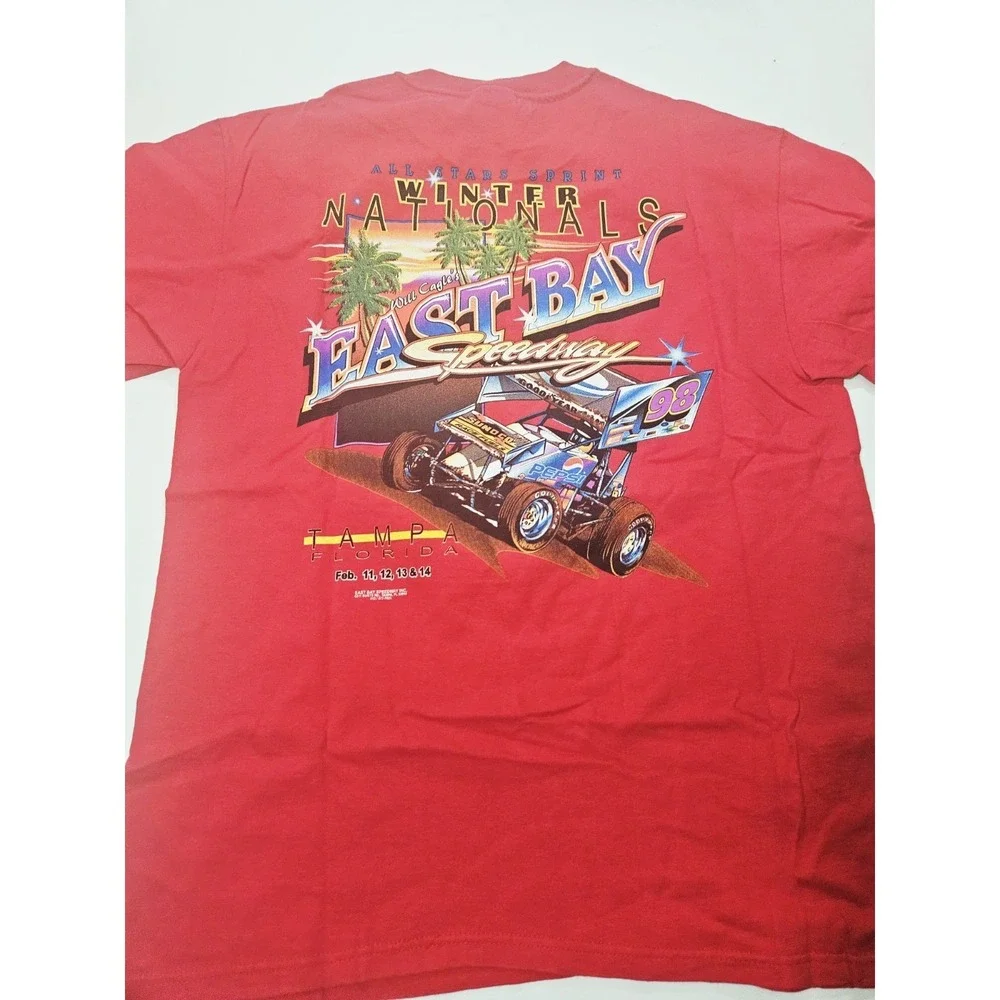 East Bay 1998 Winter Nationals Speedway‎ Racing T-shirt Hanes Beefy Size Large